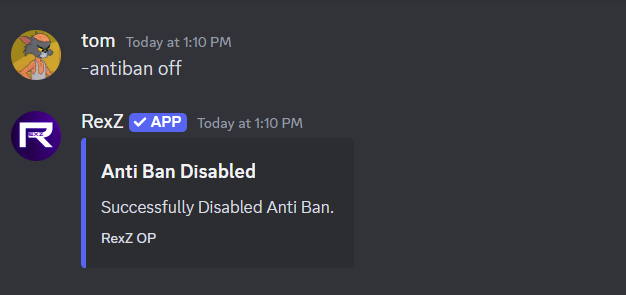 Antiban off
