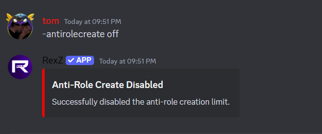 antirole create off